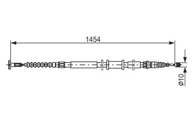 Cable Pull, parking brake BOSCH 1 987 482 179