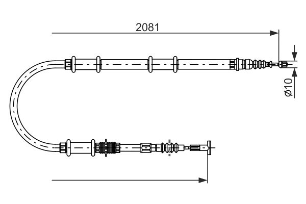 BOSCH 1 987 482 181 Cable Pull, parking brake
