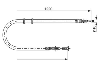 Cable Pull, parking brake BOSCH 1 987 482 182