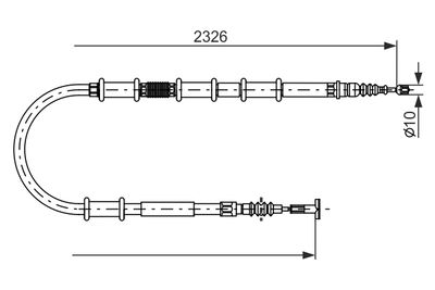 Cable Pull, parking brake BOSCH 1 987 482 185