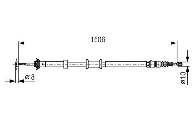 Cable Pull, parking brake BOSCH 1 987 482 201