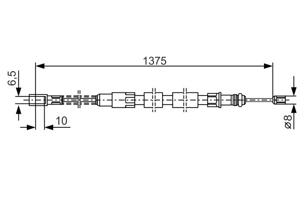 BOSCH 1 987 482 216 Cable Pull, parking brake