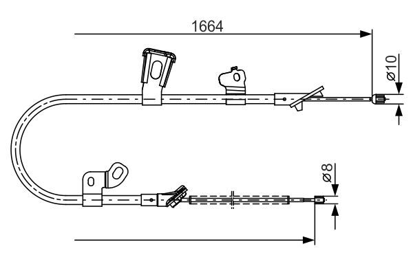 BOSCH 1 987 482 219 Cable Pull, parking brake