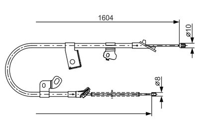 Cable Pull, parking brake BOSCH 1 987 482 220