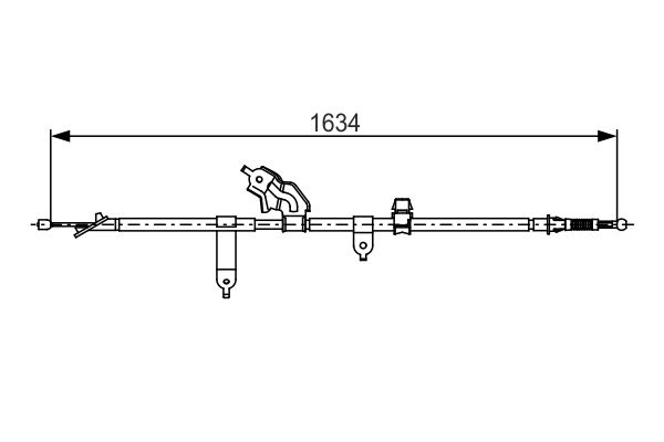 BOSCH 1 987 482 222 Cable Pull, parking brake