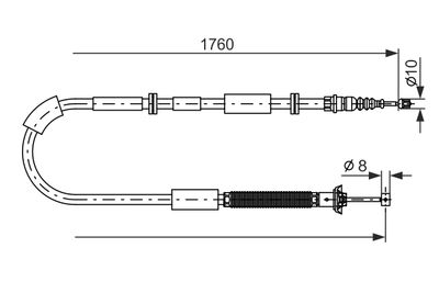 Cable Pull, parking brake BOSCH 1 987 482 239