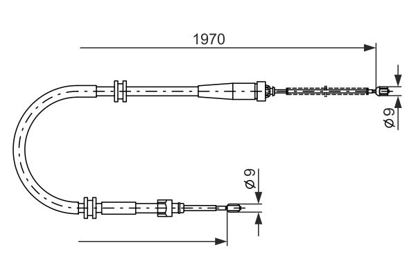 BOSCH 1 987 482 253 Cable Pull, parking brake