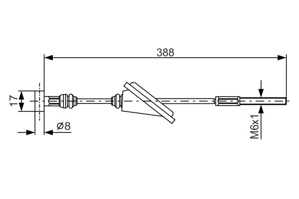 BOSCH 1 987 482 259 Cable Pull, parking brake