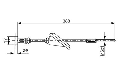Cable Pull, parking brake BOSCH 1 987 482 259