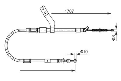 Cable Pull, parking brake BOSCH 1 987 482 260