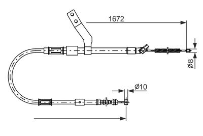 Cable Pull, parking brake BOSCH 1 987 482 261