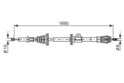 Cable Pull, parking brake BOSCH 1 987 482 262