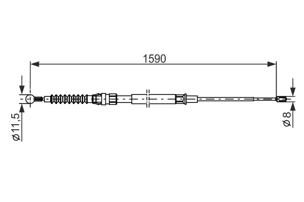 BOSCH 1 987 482 265 Cable Pull, parking brake
