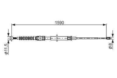 Cable Pull, parking brake BOSCH 1 987 482 265