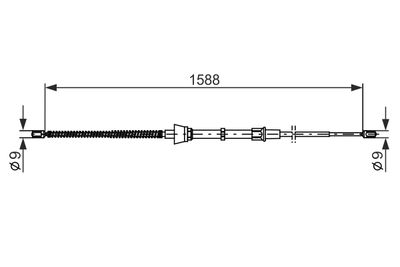 Cable Pull, parking brake BOSCH 1 987 482 266