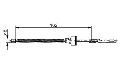 Cable Pull, parking brake BOSCH 1 987 482 278