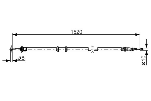 BOSCH 1 987 482 290 Cable Pull, parking brake