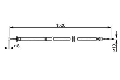 Cable Pull, parking brake BOSCH 1 987 482 290