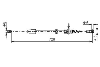 Cable Pull, parking brake BOSCH 1 987 482 301
