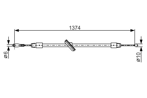 BOSCH 1 987 482 312 Cable Pull, parking brake