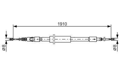 Cable Pull, parking brake BOSCH 1 987 482 318