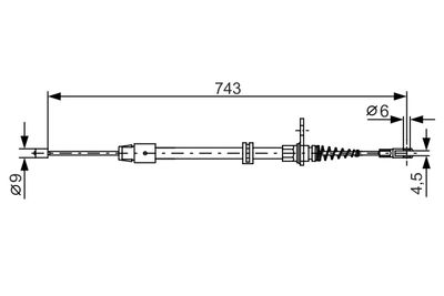 Cable Pull, parking brake BOSCH 1 987 482 329