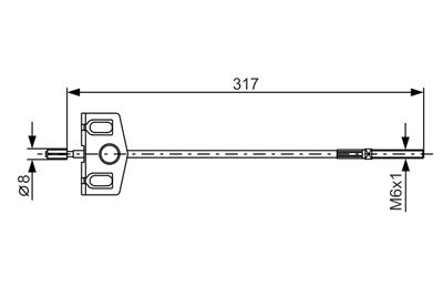 Cable Pull, parking brake BOSCH 1 987 482 342