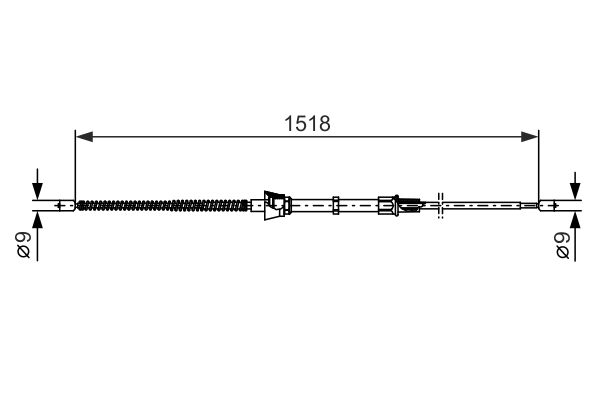BOSCH 1 987 482 375 Cable Pull, parking brake