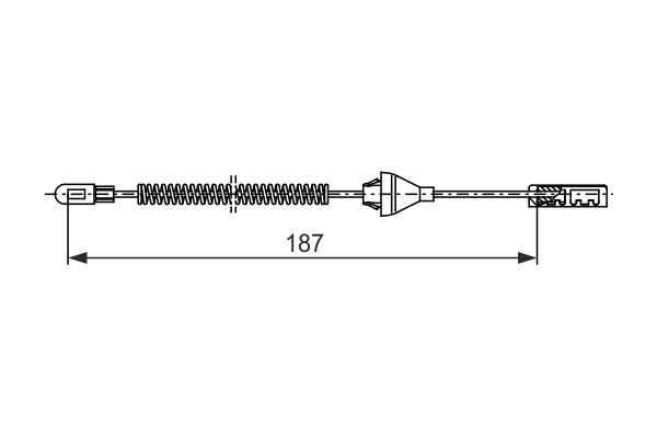 BOSCH 1 987 482 382 Cable Pull, parking brake