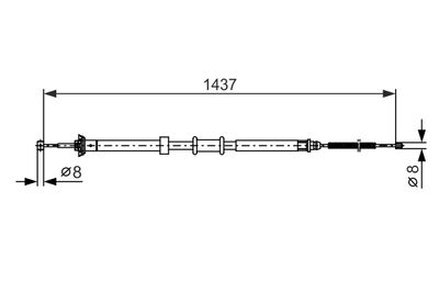 Cable Pull, parking brake BOSCH 1 987 482 391