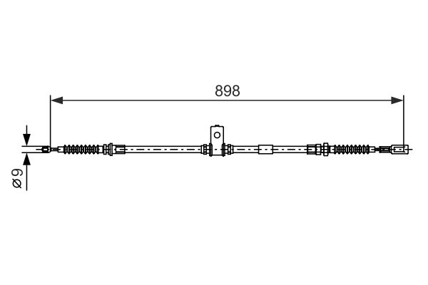 BOSCH 1 987 482 398 Cable Pull, parking brake