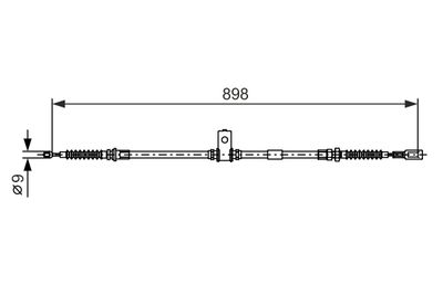 Cable Pull, parking brake BOSCH 1 987 482 398