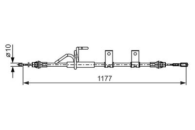 Cable Pull, parking brake BOSCH 1 987 482 404