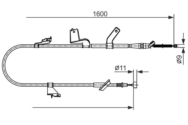 BOSCH 1 987 482 427 Cable Pull, parking brake