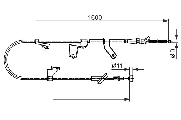 BOSCH 1 987 482 428 Cable Pull, parking brake