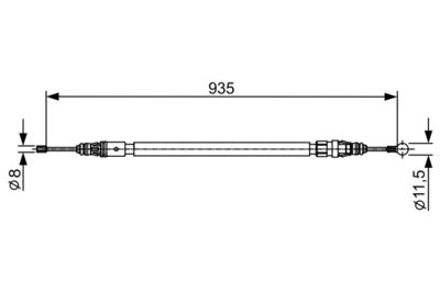 Cable Pull, parking brake BOSCH 1 987 482 430