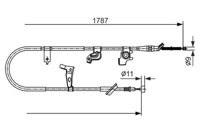 Cable Pull, parking brake BOSCH 1 987 482 435
