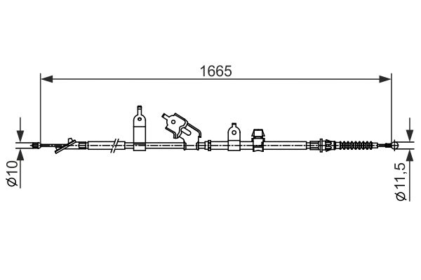 BOSCH 1 987 482 440 Cable Pull, parking brake