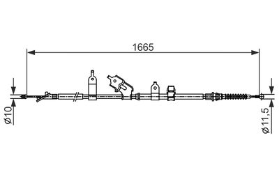 Cable Pull, parking brake BOSCH 1 987 482 440