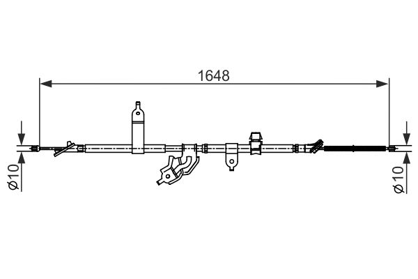 BOSCH 1 987 482 442 Cable Pull, parking brake