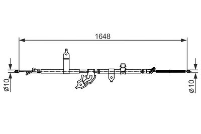 Cable Pull, parking brake BOSCH 1 987 482 442