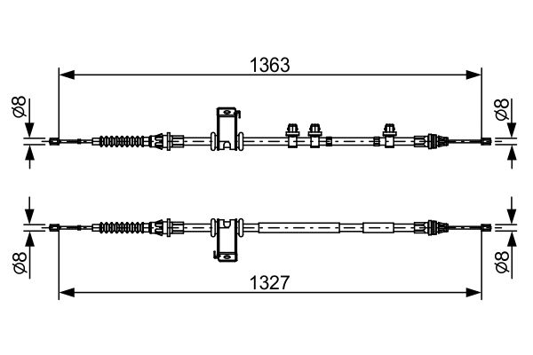 BOSCH 1 987 482 453 Cable Pull, parking brake