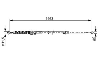 Cable Pull, parking brake BOSCH 1 987 482 456