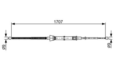 Cable Pull, parking brake BOSCH 1 987 482 457