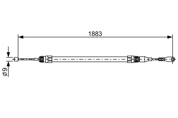 BOSCH 1 987 482 497 Cable Pull, parking brake