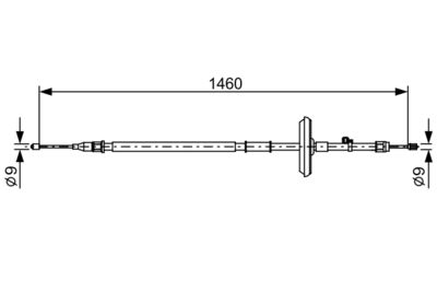 Cable Pull, parking brake BOSCH 1 987 482 504