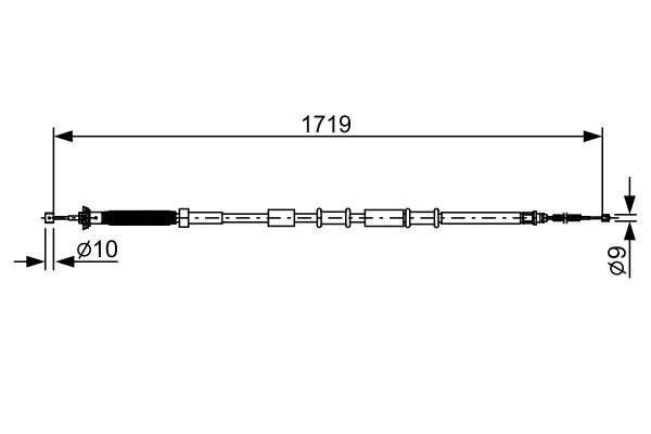 BOSCH 1 987 482 526 Cable Pull, parking brake