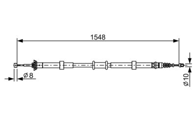 Cable Pull, parking brake BOSCH 1 987 482 528