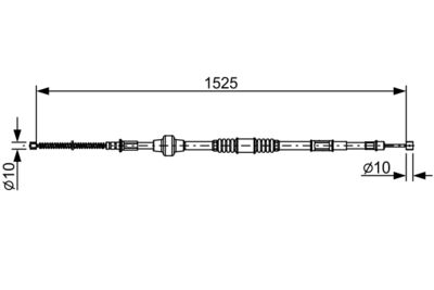 Cable Pull, parking brake BOSCH 1 987 482 534