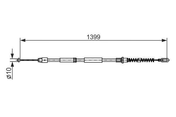 BOSCH 1 987 482 539 Cable Pull, parking brake